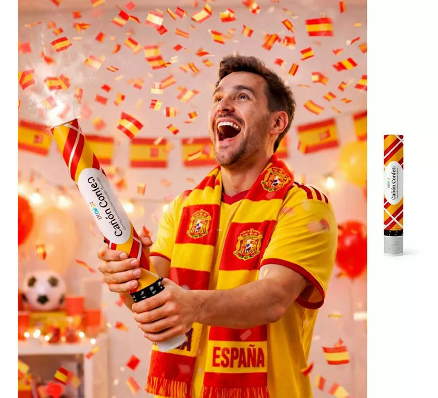 Translation missing: it.Cañon Kabuki de Confetti de Banderas de España de 40 cm