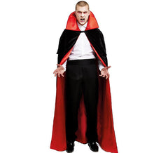 Mantello da Vampiro in Raso e Velluto con colletto da adulto di 180 cm
