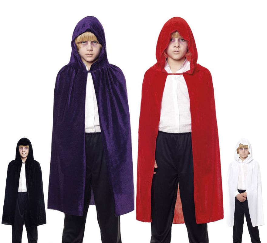 Translation missing: it.Capa Infantil 90 cm Terciopelo con Capucha en varios colores