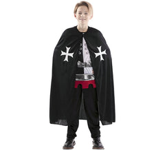 Mantello nero medievale per bambini