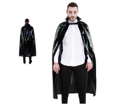 Mantello da vampiro nero metallizzato da 140 cm