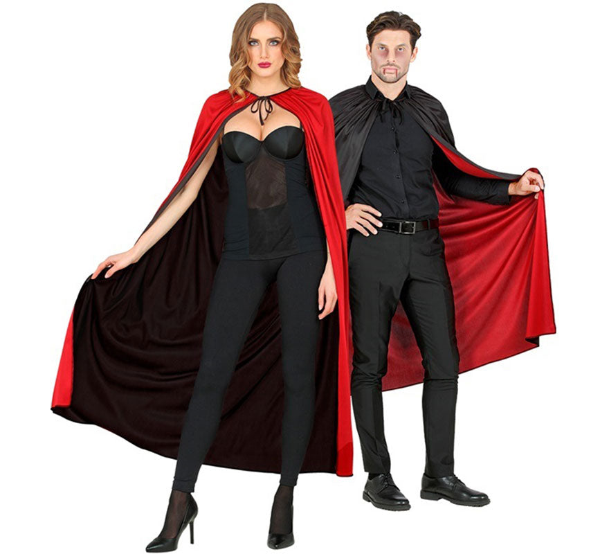 Translation missing: it.Capa Reversible negro y rojo de 130 cm para adultos