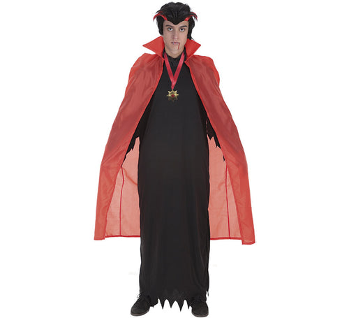 Capa Roja Larga de Vampiro o Demonio para Adultos