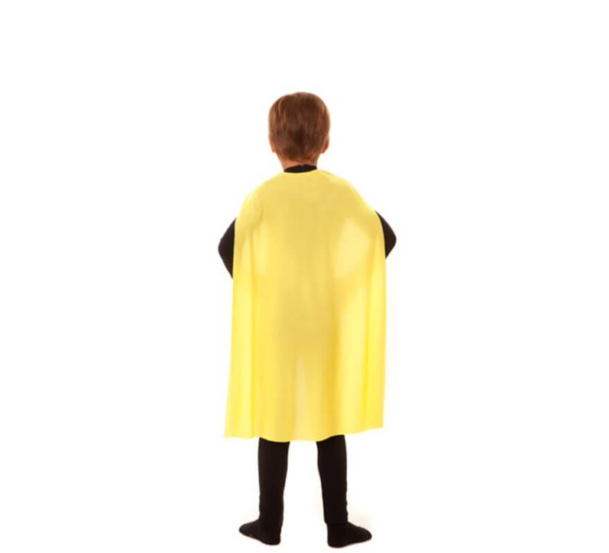 Capa Superhéroe Infantil Amarilla de 70 cm