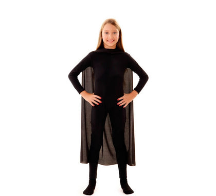 Capa Superhéroe Infantil Negra de 90 cm