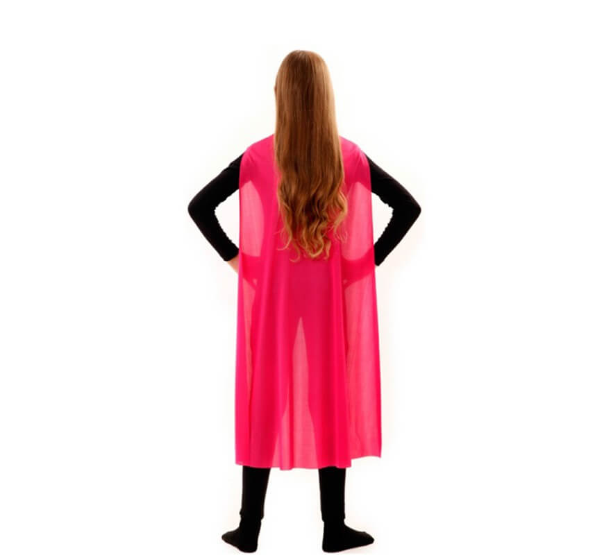 Capa Superhéroe Infantil Rosa de 90 cm