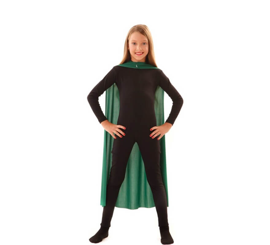Translation missing: es.Capa Superhéroe Infantil Verde de 90 cm