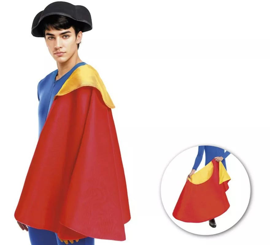 Translation missing: it.Capote de Torero grande rojo y dorado de 150x70 cm