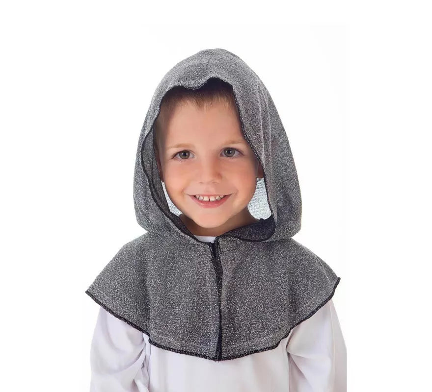 Translation missing: es.Capucha de Caballero Medieval gris para niño