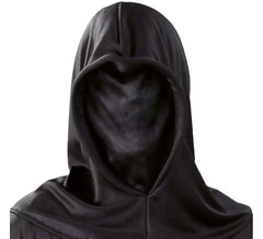 Capucha negra de tela para Halloween