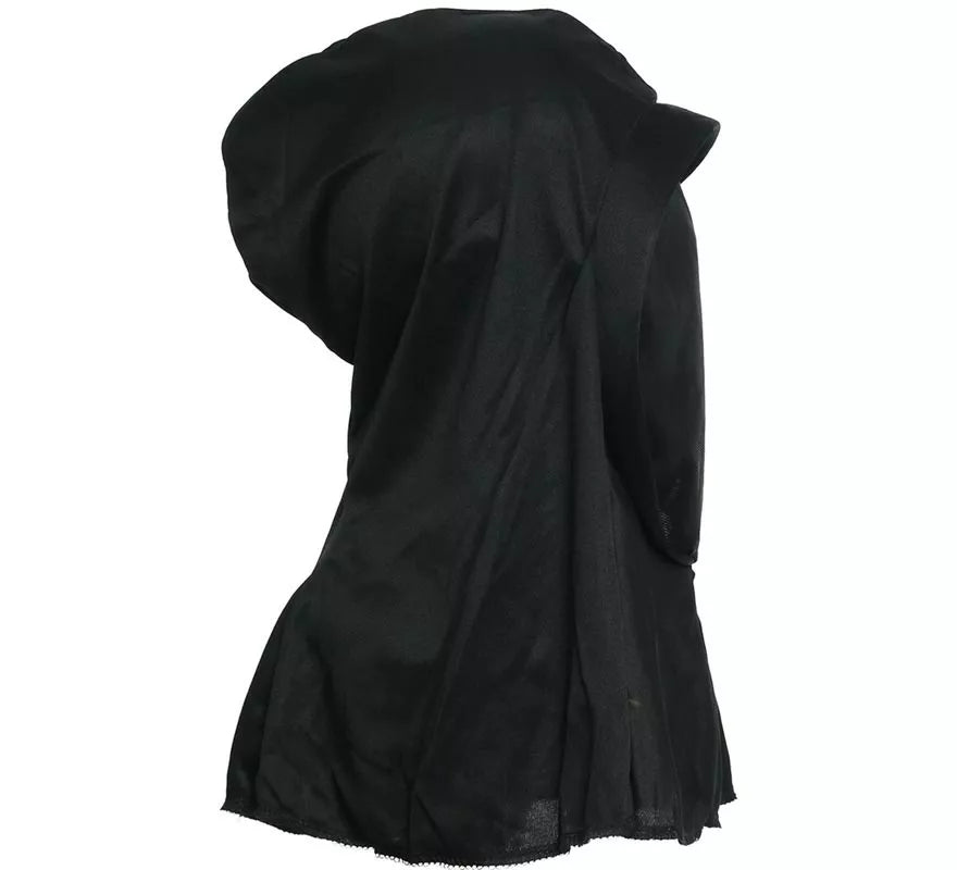 Capucha negra de tela para Halloween