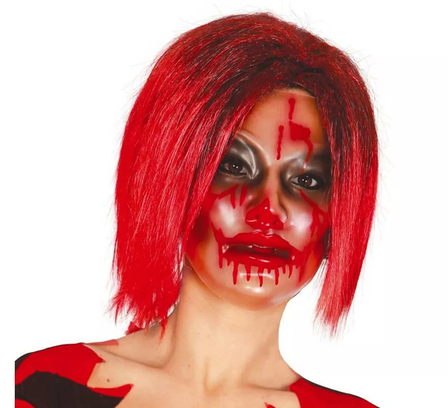 Translation missing: it.Careta de mujer Zombie transparente con sangre