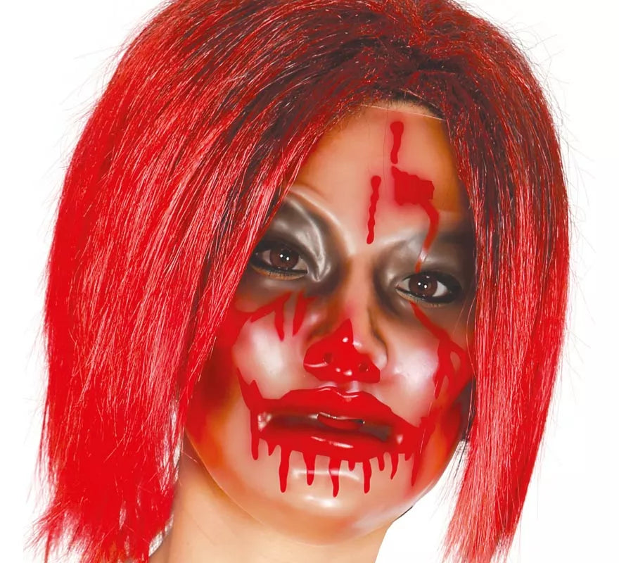 Translation missing: it.Careta de mujer Zombie transparente con sangre