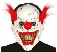 Maschera da clown horror con i capelli