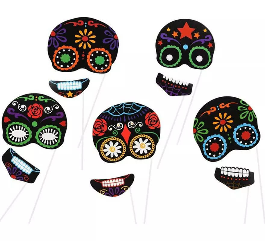 Translation missing: it.Caretas del Día de los Muertos para Photocall
