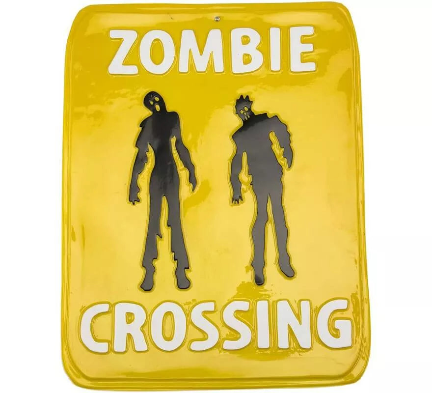 Translation missing: es.Cartel de Paso Zombie 45x35 cm
