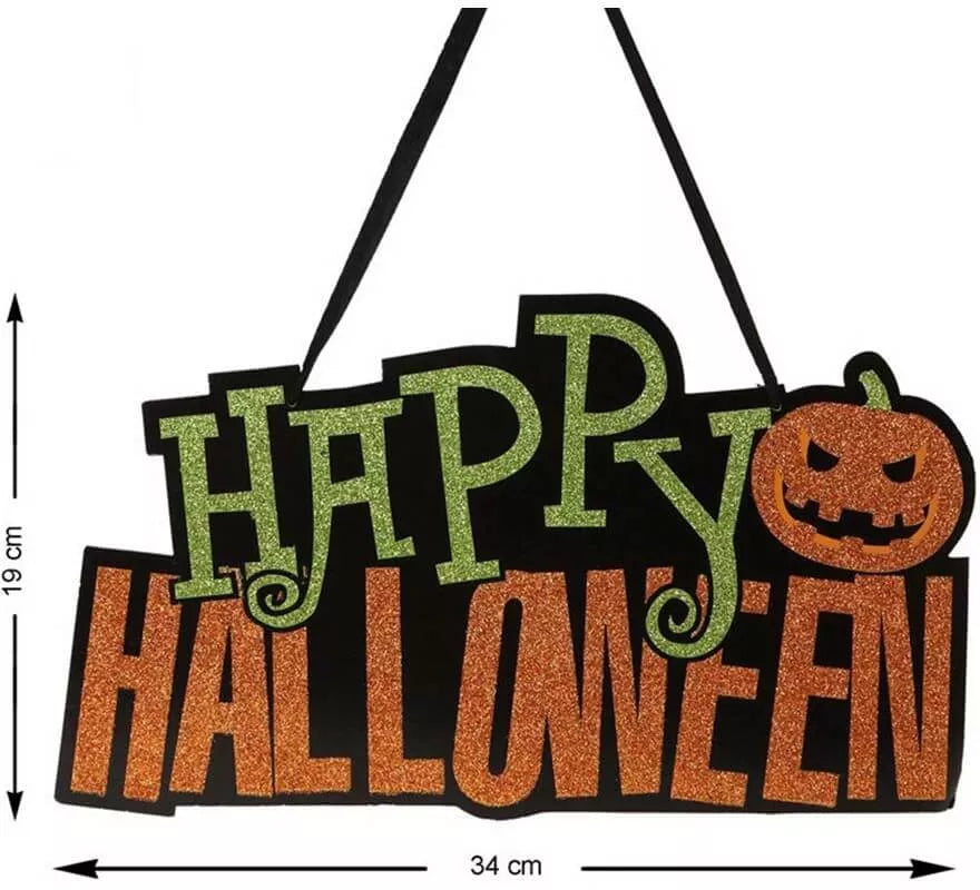 Translation missing: es.Cartel Happy Halloween de 34x19 cm