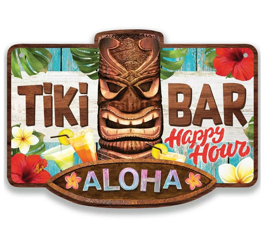 Translation missing: it.Cartel Tiki Bar Aloha de 25x35 cm
