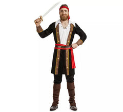 Giacca nera da uomo per costume da pirata