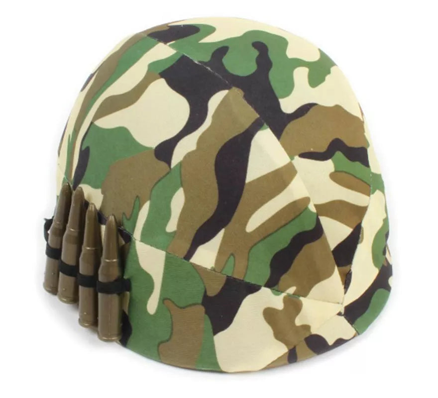 Translation missing: it.Casco Camuflado con tela infantil de 25 cm