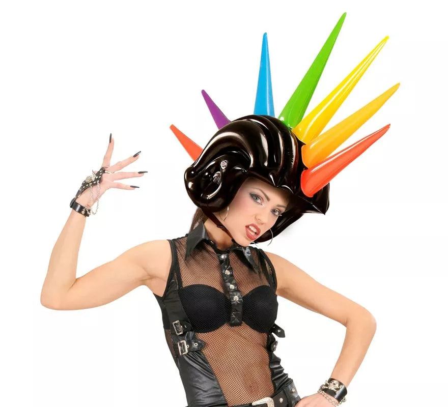 Translation missing: it.Casco con Puntas multicolor hinchable de 90 cm