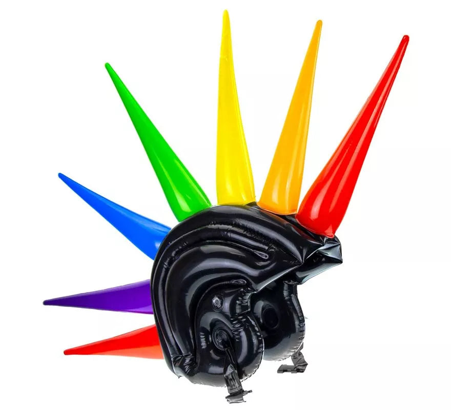 Translation missing: it.Casco con Puntas multicolor hinchable de 90 cm