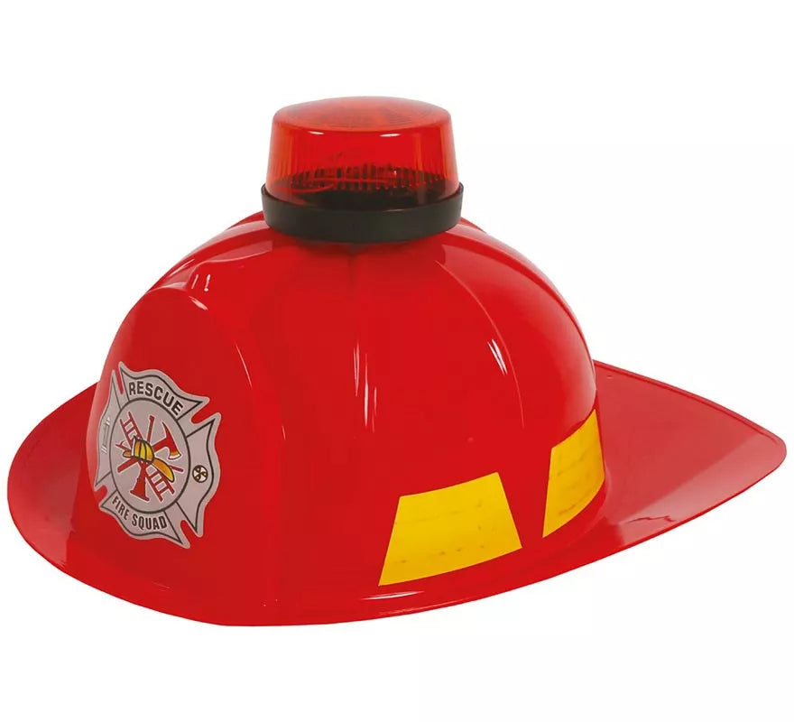 Casco de Bombero con sirena, luz y sonido