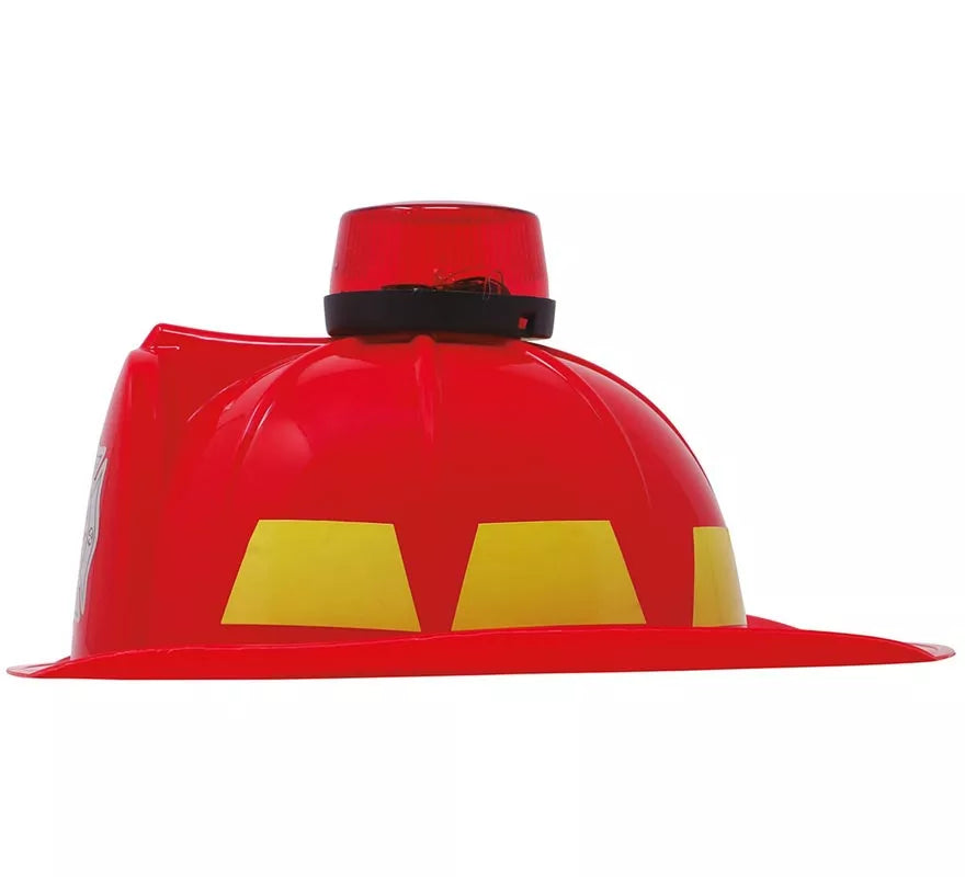 Casco de Bombero con sirena, luz y sonido