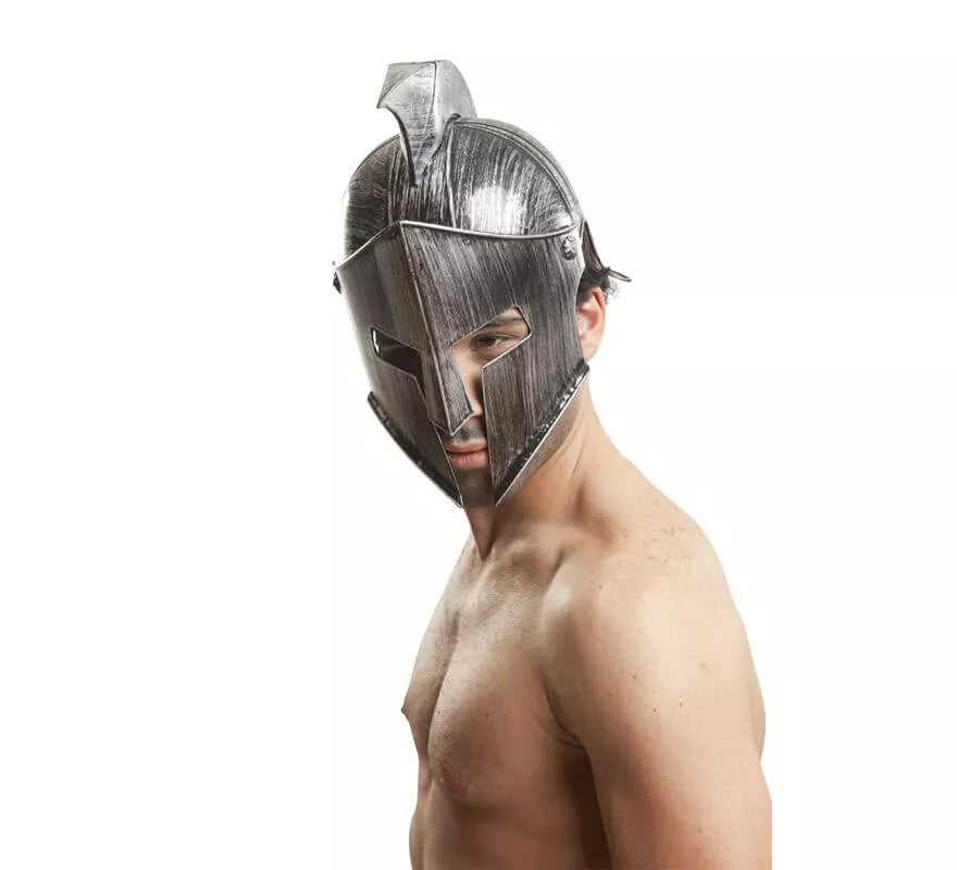 Translation missing: es.Casco de Gladiador plateado 58 cm