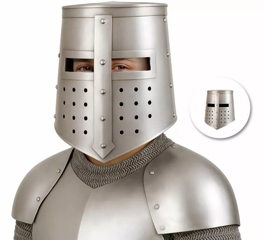 Translation missing: es.Casco de Guerrero Medieval plateado