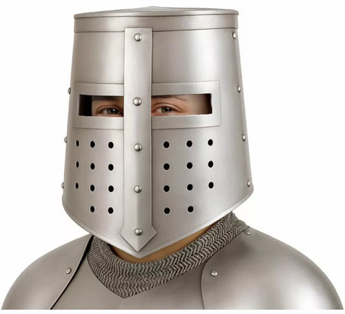 Casco de Guerrero Medieval plateado