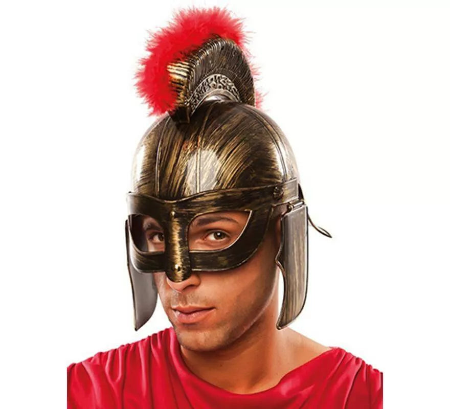 Translation missing: it.Casco de Romano Dorado con pelo rojo