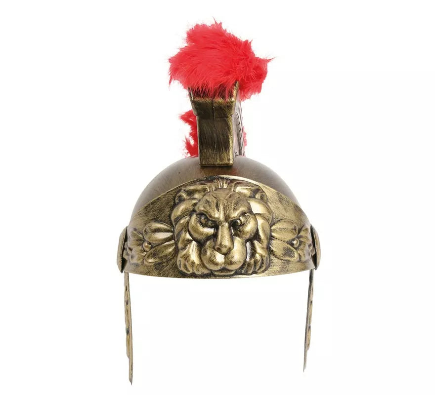 Translation missing: it.Casco de Romano Dorado con Plumas para niño
