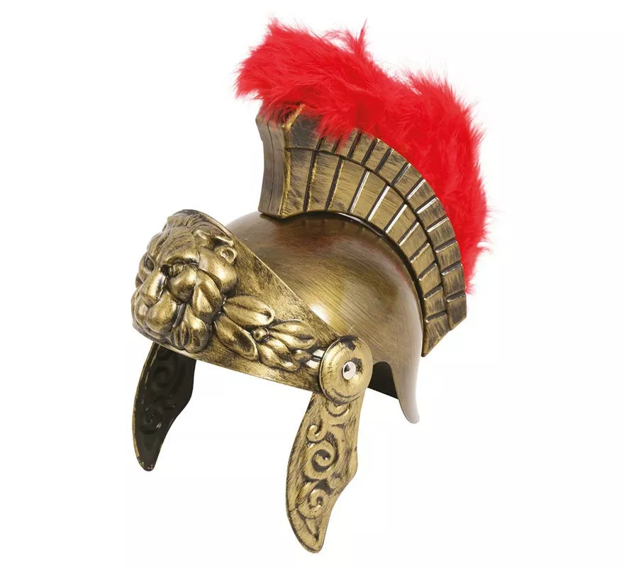 Translation missing: it.Casco de Romano Dorado con Plumas para niño