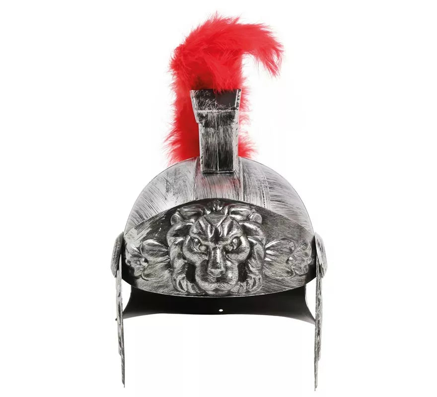 Translation missing: it.Casco de Romano Plateado con Plumas