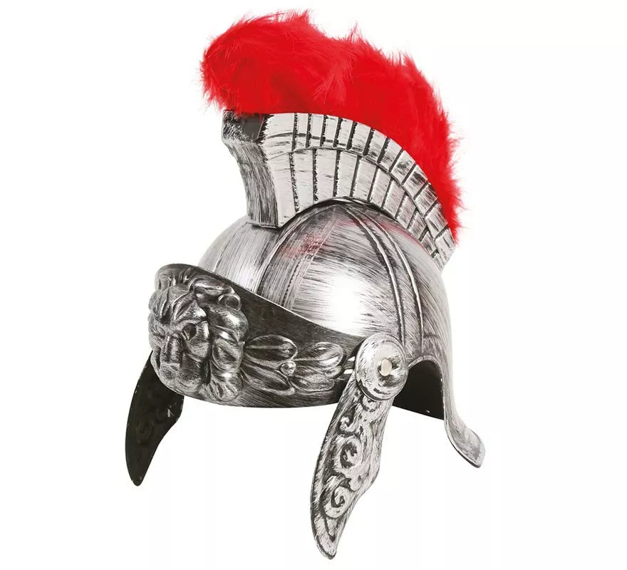 Translation missing: it.Casco de Romano Plateado con Plumas