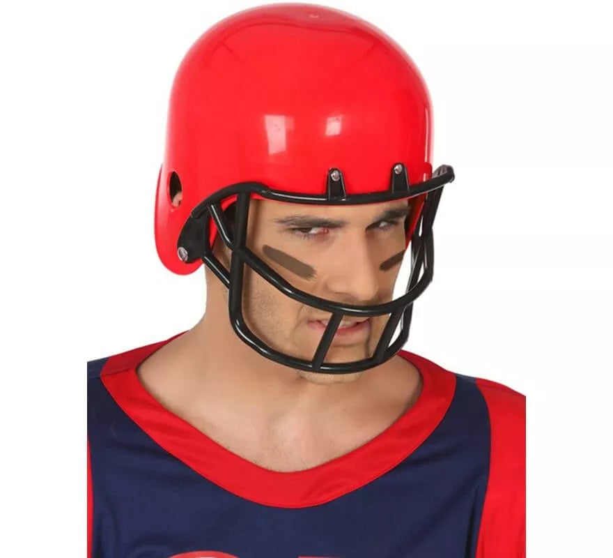 Translation missing: es.Casco de Rugby Rojo con Protector