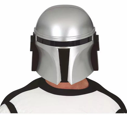 Casco de Soldado Espacial Plateado