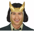 Casco de Superhéroe Dorado con Cuernos