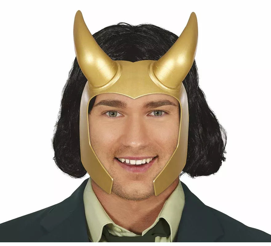 Translation missing: es.Casco de Superhéroe Dorado con Cuernos