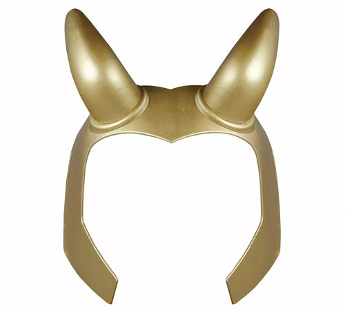 Casco de Superhéroe Dorado con Cuernos