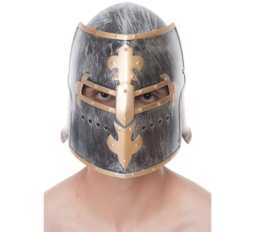 Translation missing: it.Casco de Templario Plateado y Oro