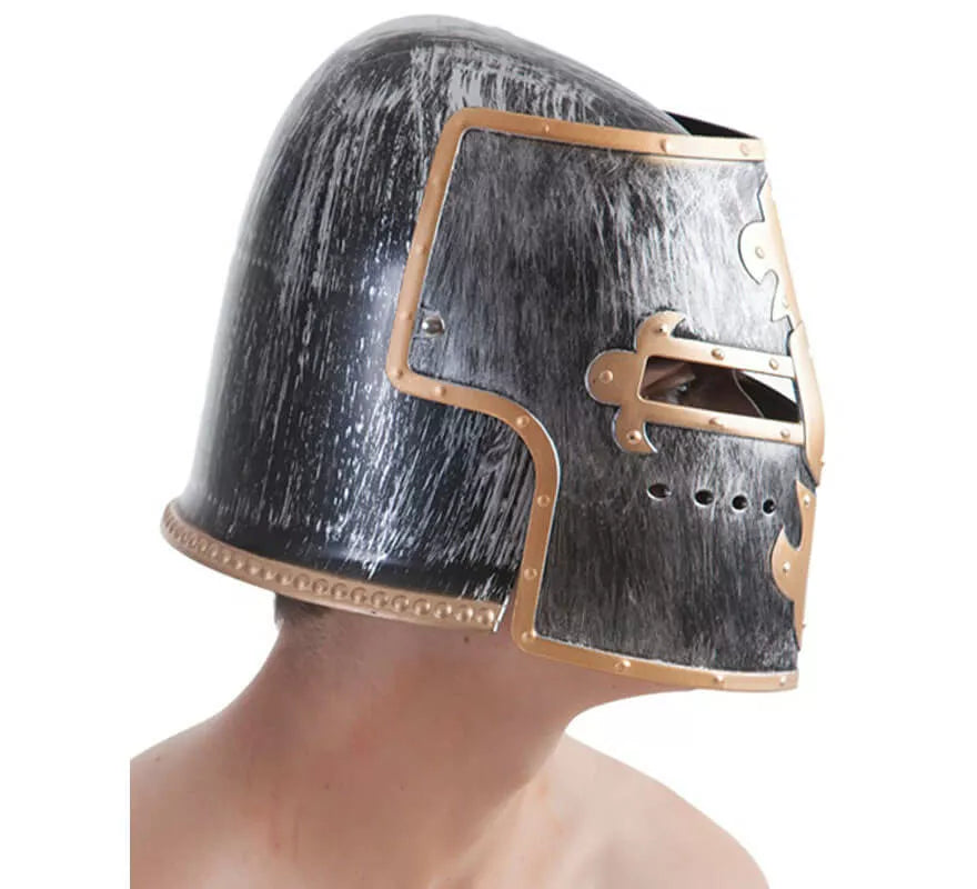 Translation missing: it.Casco de Templario Plateado y Oro