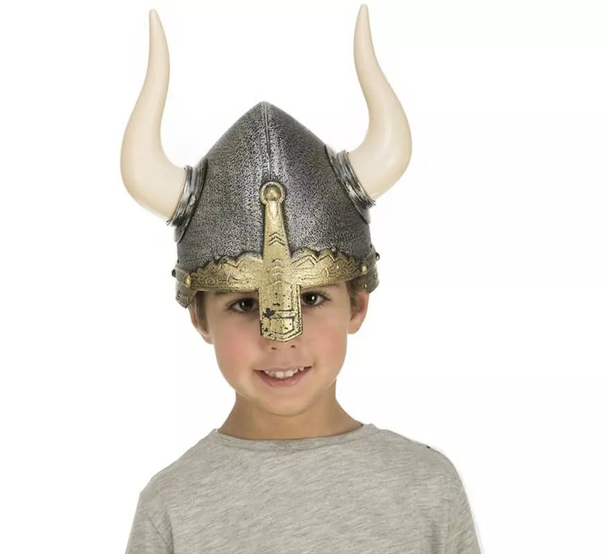 Translation missing: it.Casco de Vikingo con cuernos y cubre nariz Infantil