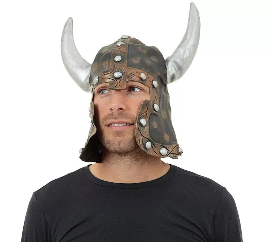 Translation missing: it.Casco de Vikingo cuernos blancos de látex