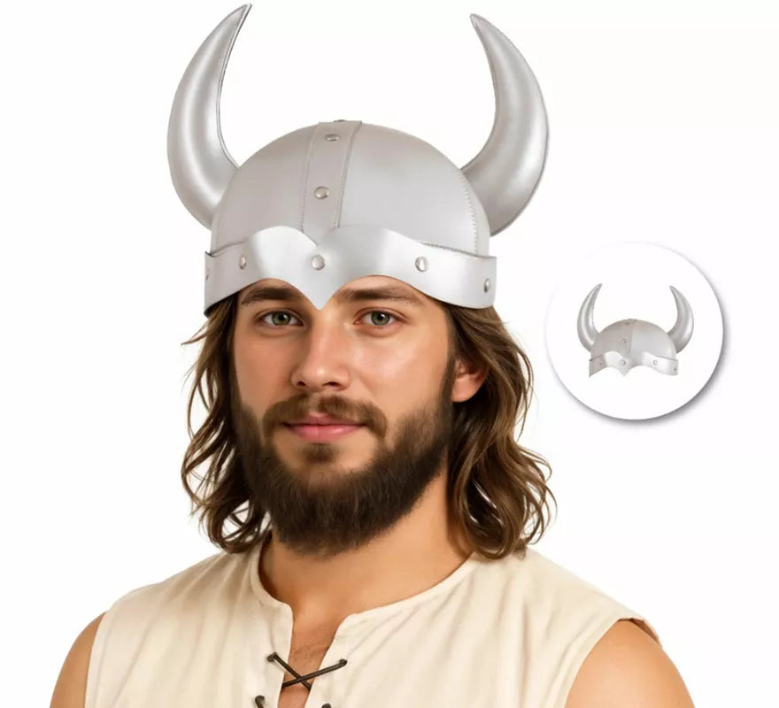 Translation missing: it.Casco de Vikingo plateado