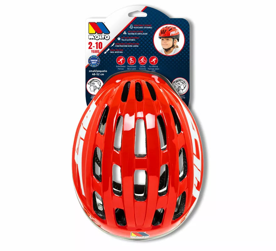 Translation missing: it.Casco Moltó rojo para niños