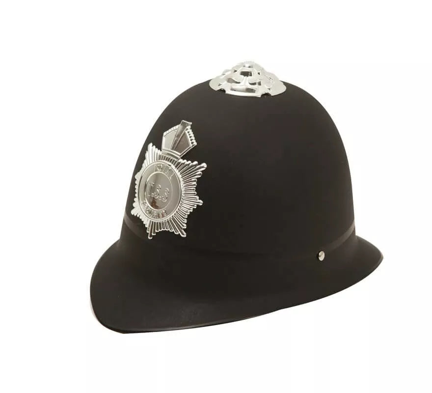 Translation missing: es.Casco Policía Bobby Inglés con Insignia