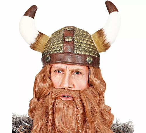 Casco Vikingo con Pelo Sintético