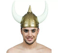 Casco Vikingo Dorado y Blanco